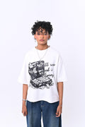 Hustle | White Tee