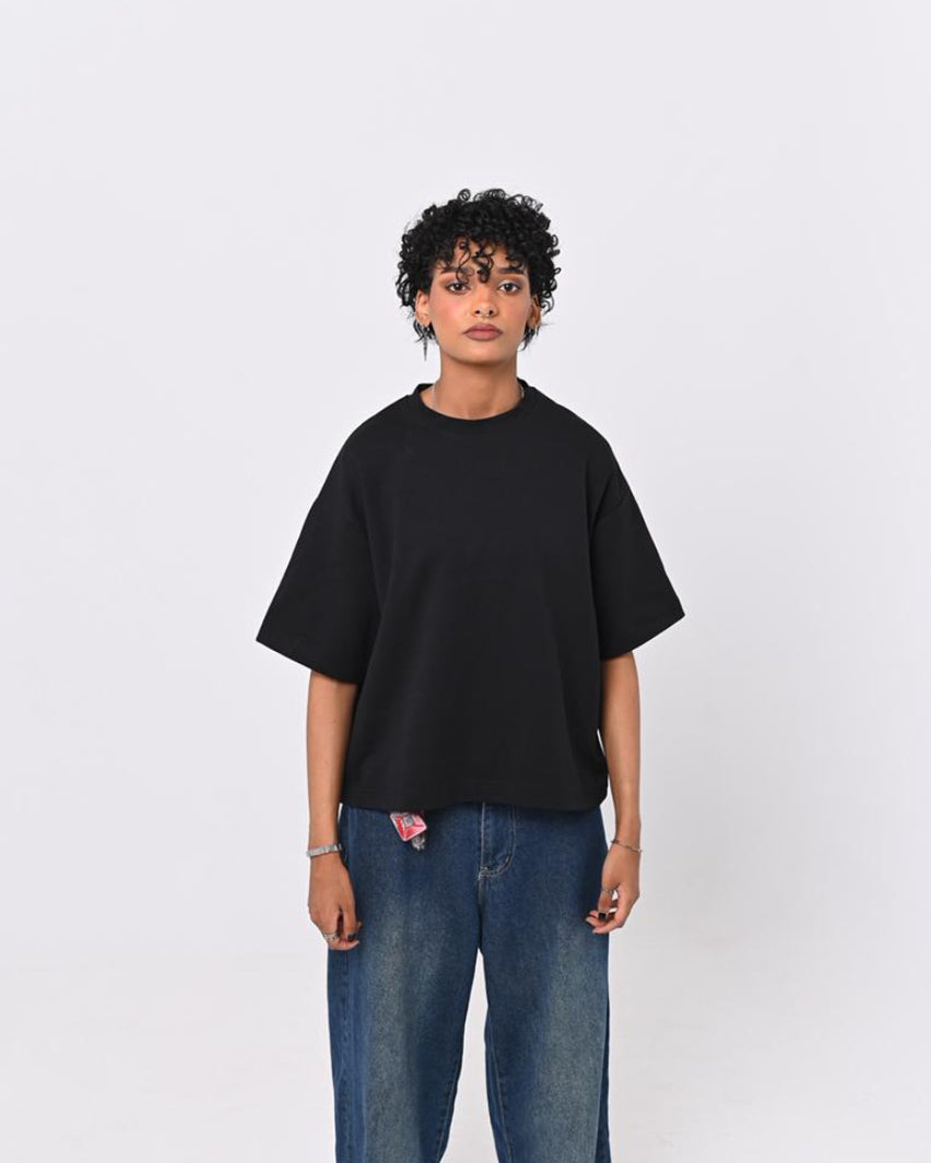 The Perfect Black Boxy Tee