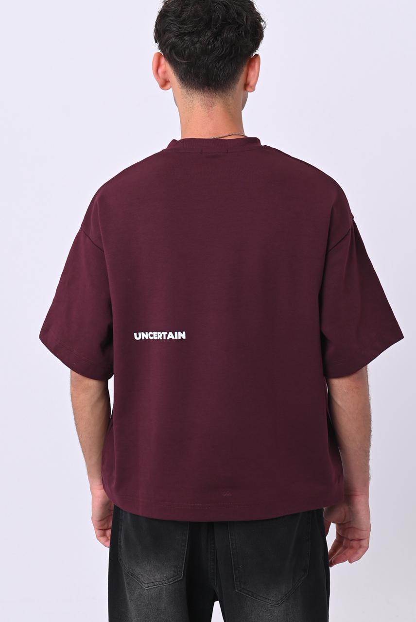 Off-Center| Burgundy Tee