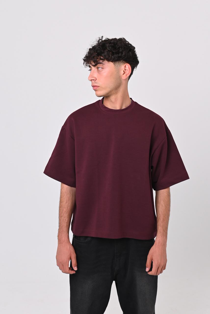 The Perfect Burgundy Boxy Tee