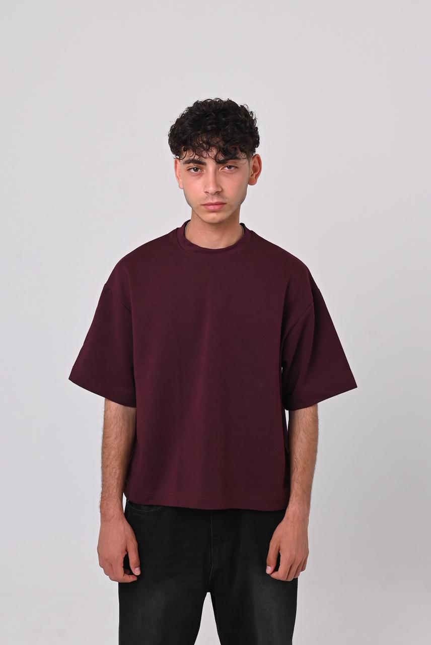 The Perfect Burgundy Boxy Tee