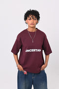 Off-Center| Burgundy Tee