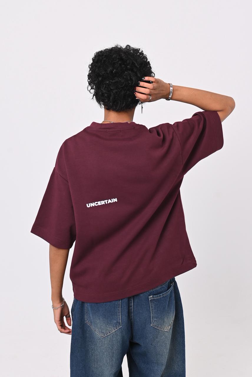 Off-Center| Burgundy Tee